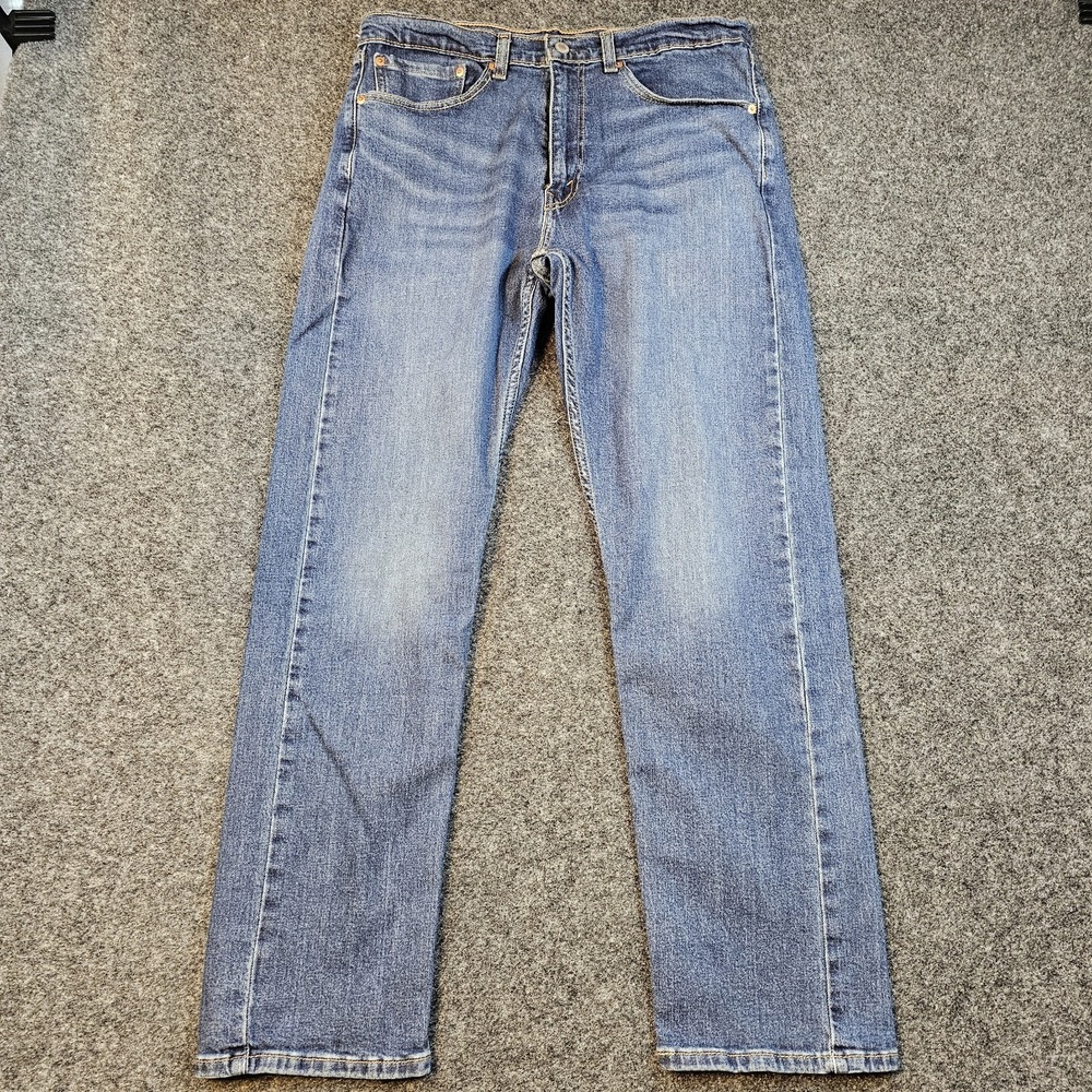 Levi's‎ 505 Jeans Mens 34x32 Blue Straight Leg Medium Wash Classic Denim